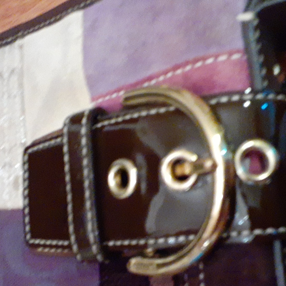 Coach Multi Patchwork Suede Leather Hobo Crossbod… - image 3